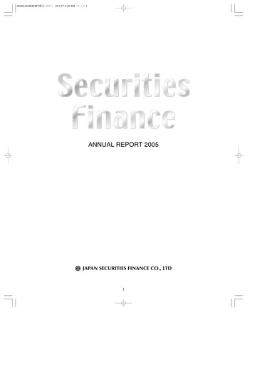 Thumbnail Japan Securities Finance Annual Report 2005
