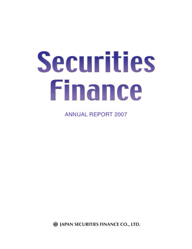 Thumbnail Japan Securities Finance Annual Report 2007