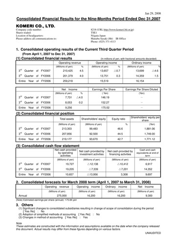 Thumbnail Komeri Co.,Ltd. Quarterly Report 2007-q3