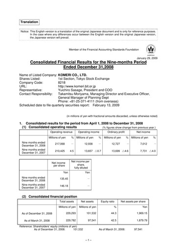 Thumbnail Komeri Co.,Ltd. Quarterly Report 2008-q3
