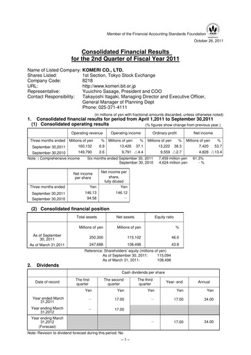 Thumbnail Komeri Co.,Ltd. Quarterly Report 2011-q2