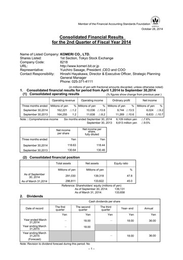 Thumbnail Komeri Co.,Ltd. Quarterly Report 2014-q2