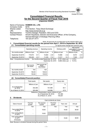 Thumbnail Komeri Co.,Ltd. Quarterly Report 2016-q2