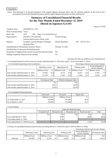 Thumbnail Komeri Co.,Ltd. Quarterly Report 2019-q3