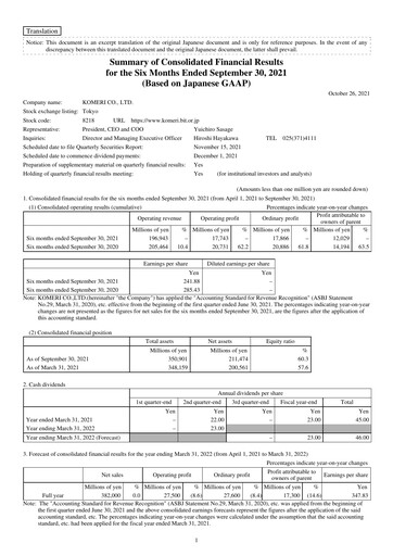 Thumbnail Komeri Co.,Ltd. Quarterly Report 2021-q2