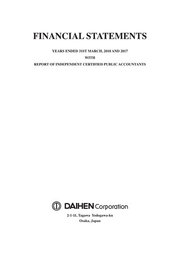 Vorschaubild DAIHEN Corporation Finanzmitteilung fy2018