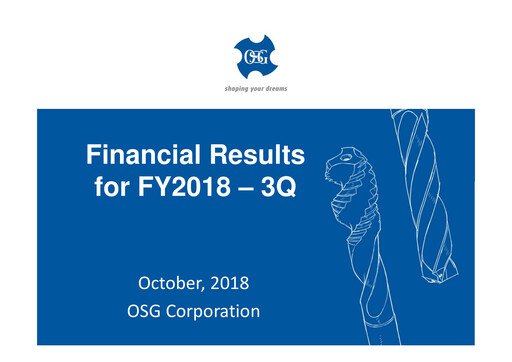 Thumbnail OSG Corporation Quarterly Report 2018-q3