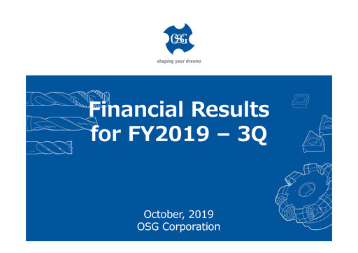 Thumbnail OSG Corporation Quarterly Report 2019-q3