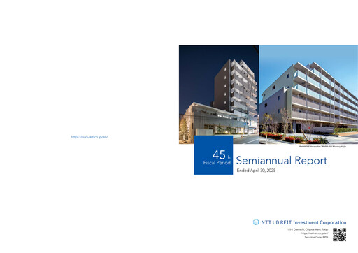 Thumbnail NTT UD REIT Investment Corporation Half-year Report 2025-h1