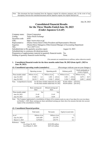 Thumbnail Orient Corporation Quarterly Report 2023-q1