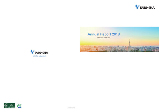 Thumbnail Taikisha Annual Report 2018