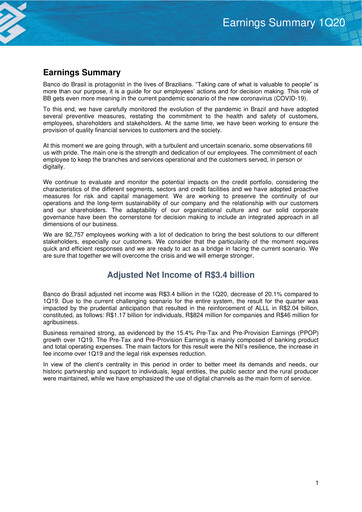 Thumbnail Banco do Brasil
 Quarterly Report 2020-q1