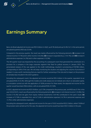 Thumbnail Banco do Brasil
 Quarterly Report 2022-q4