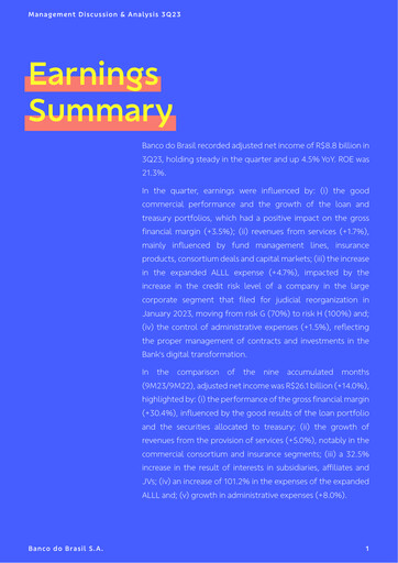 Thumbnail Banco do Brasil
 Quarterly Report 2023-q3