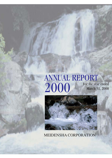 Miniature Meidensha Corporation Rapport annuel 2000