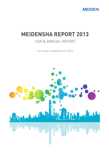 Miniature Meidensha Corporation Rapport annuel 2013