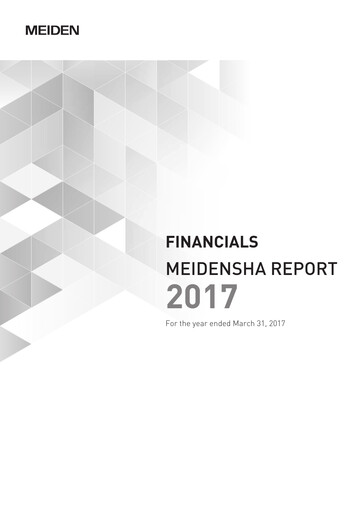 Thumbnail Meidensha Corporation Financial Statement fy2017