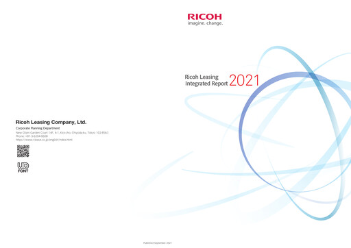 Miniature Ricoh Leasing Company Rapport annuel 2021