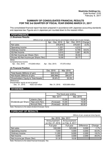Thumbnail Nisshinbo Holdings Quarterly Report 2016-q3