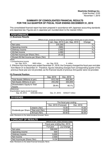 Thumbnail Nisshinbo Holdings Quarterly Report 2019-q3
