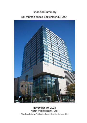 Thumbnail North Pacific Bank Half-year Report 2021-h1