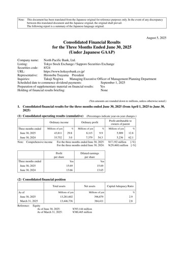 Thumbnail North Pacific Bank Quarterly Report 2025-q1