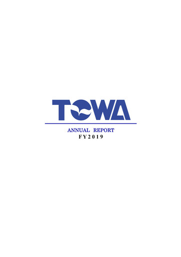 Thumbnail TOWA Corporation Annual Report 2019