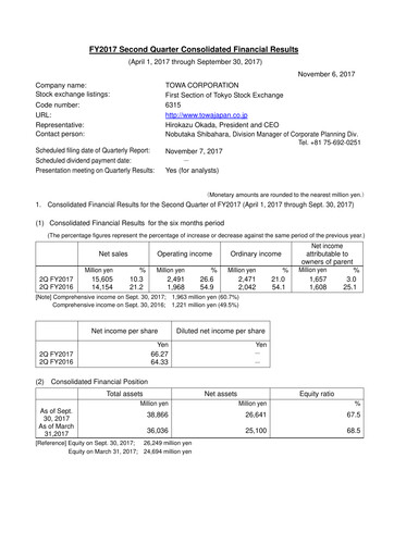 Thumbnail TOWA Corporation Quarterly Report 2017-q2