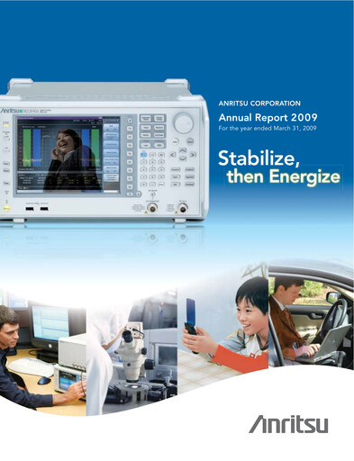 Thumbnail Anritsu Corporation Annual Report 2009