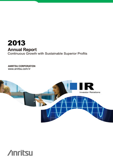 Thumbnail Anritsu Corporation Annual Report 2013