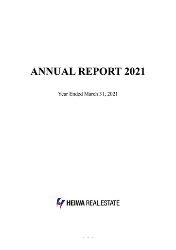 Thumbnail Heiwa Real Estate Annual Report 2021