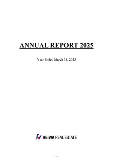 Thumbnail Heiwa Real Estate Annual Report 2025