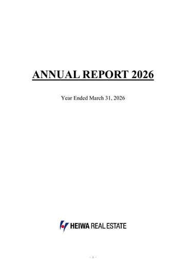 Thumbnail Heiwa Real Estate Annual Report 2026