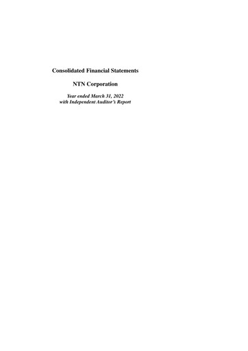 Thumbnail NTN Corporation Financial Statement fy2021