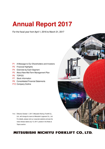 Thumbnail Mitsubishi Logisnext Annual Report 2017