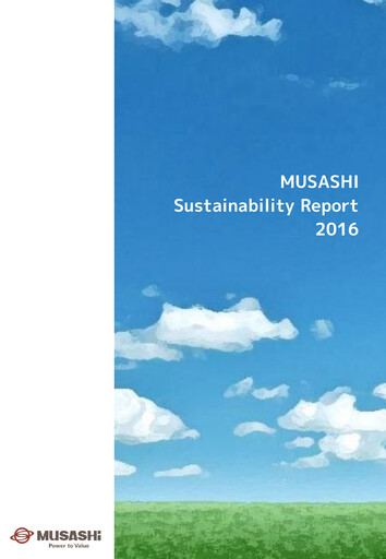 Thumbnail Musashi Seimitsu Industry Sustainability Report 2016