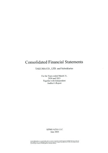 Thumbnail Takuma Co., Ltd. Financial Statement fy2023