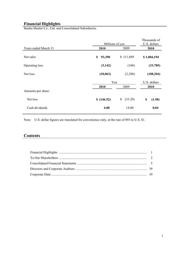Thumbnail Bunka Shutter Financial Statement fy2010