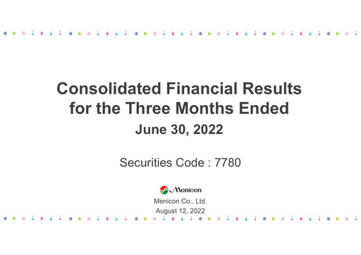 Thumbnail Menicon Co., Ltd. Quarterly Report 2022-q1