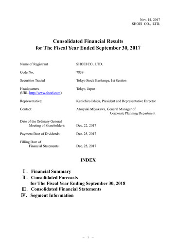 Thumbnail Shoei Co., Ltd. Financial Statement fy2017