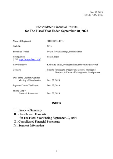 Thumbnail Shoei Co., Ltd. Financial Statement fy2023