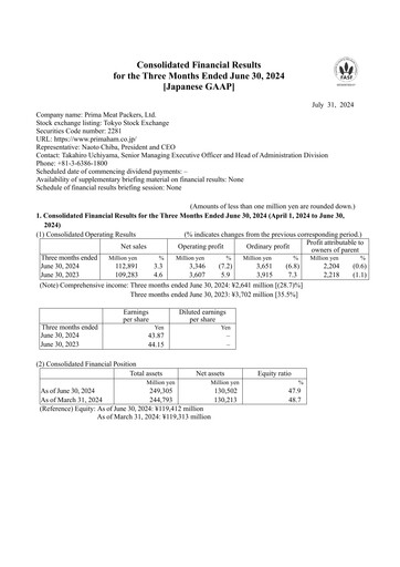 Thumbnail Prima Meat Packers Quarterly Report 2024-q1