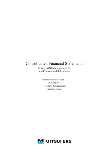 Thumbnail MITSUI E&S Financial Statement fy2019