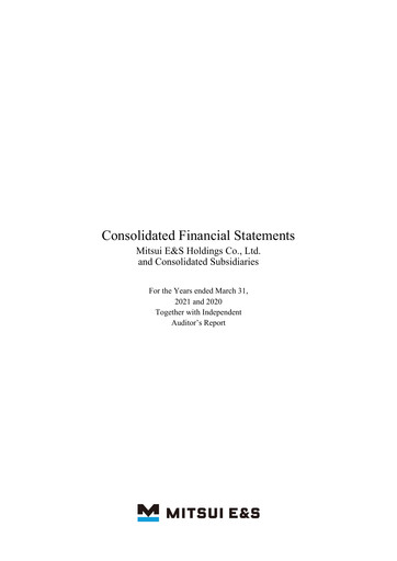 Thumbnail MITSUI E&S Financial Statement fy2021