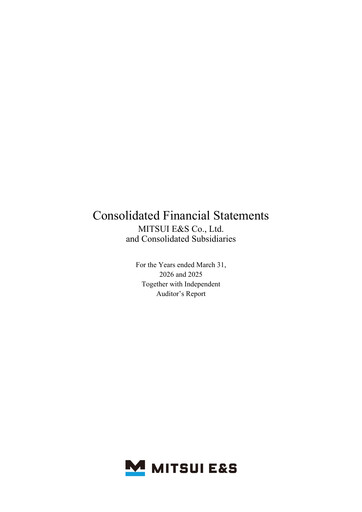 Thumbnail MITSUI E&S Financial Statement fy2026