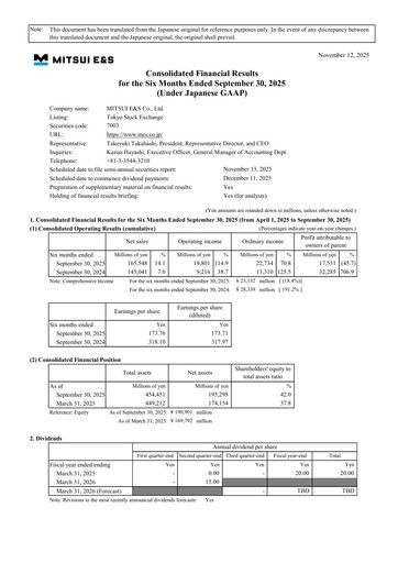 Thumbnail MITSUI E&S Half-year Report 2025-h1