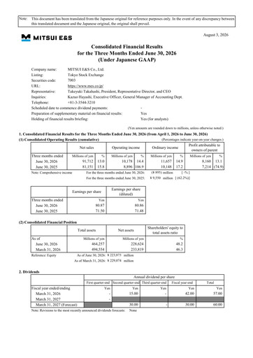 Thumbnail MITSUI E&S Quarterly Report 2026-q1