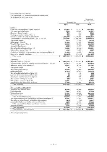 Thumbnail The Kiyo Bank Financial Statement fy2015
