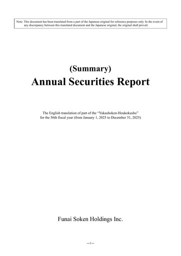 Thumbnail Funai Soken Holdings Incorporated Financial Report 2025
