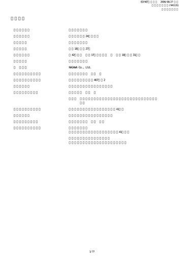 Thumbnail NAGAWA Co., Ltd. Financial Report 2006